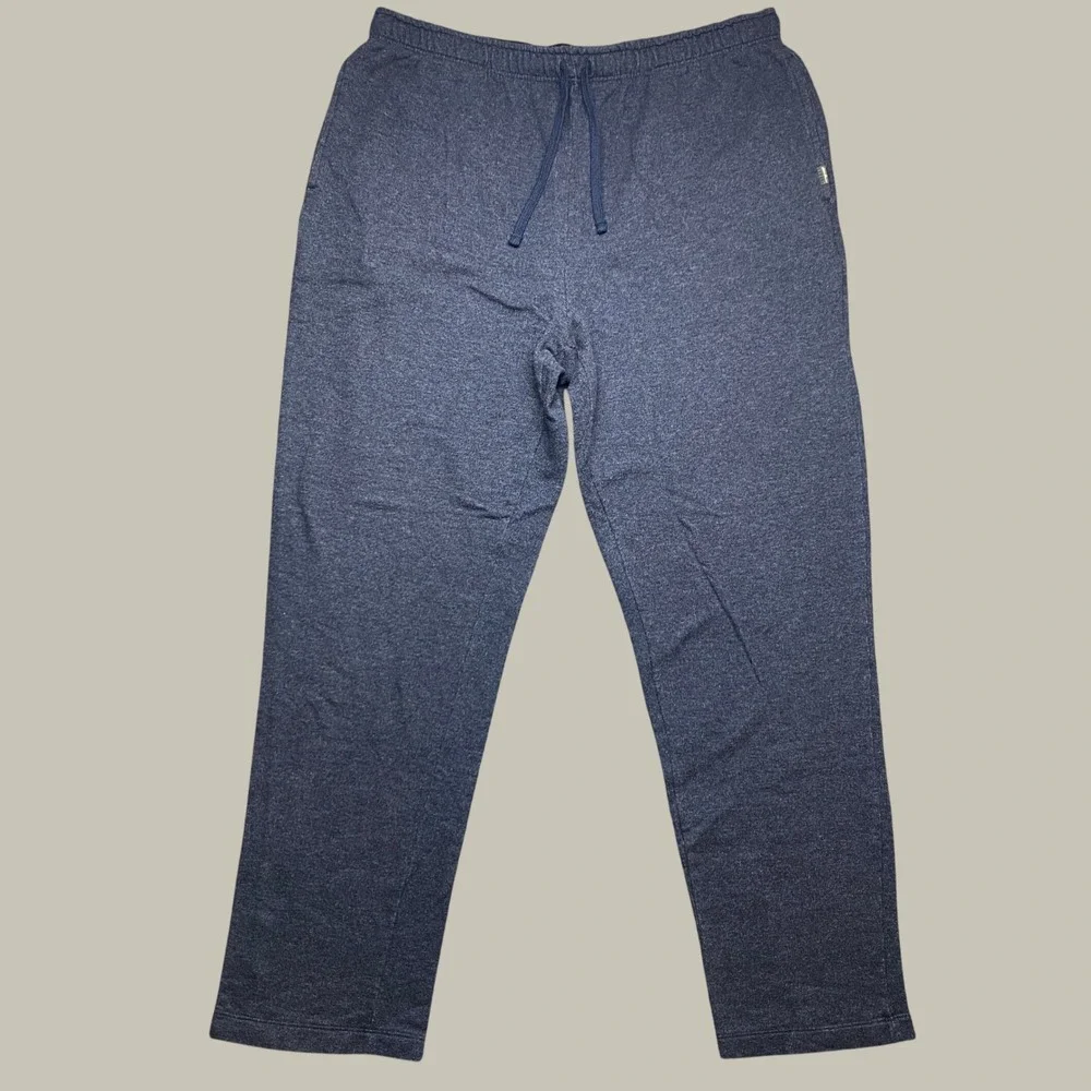 Eddie‎ Bauer Sweatpants Mens XL Heather Blue Loungewear Drawstring Elastic Waist